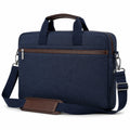 Laptoptasche 40 cm aus Textil in Dunkelblau mit Schultergurt und Reißverschluss