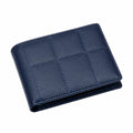 Geldbörse 12 x 9.5 x 2 cm aus Kunstleder in Dunkelblau mit Steppmuster im Bifold Stil