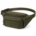 Gürteltasche 28 x 15 x 8 cm Textil Olivgrün mit Mehrfachfächern