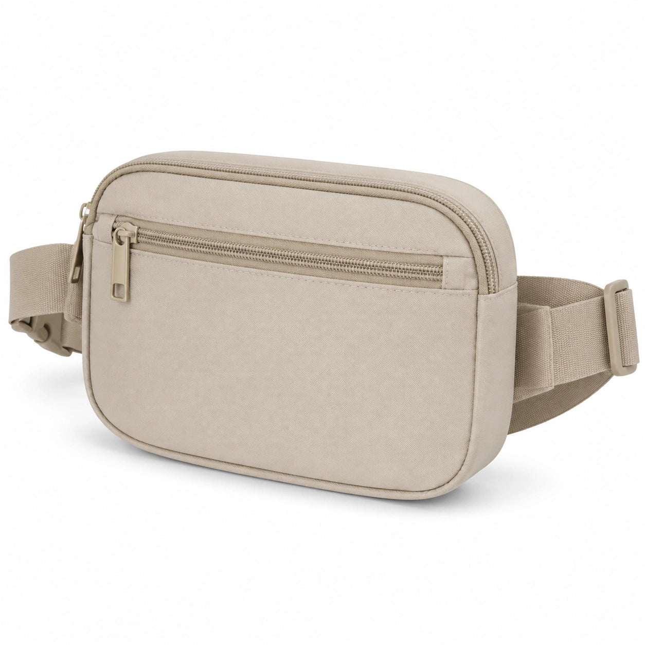 Hüfttasche 22 x 6 x 15 cm aus Polyester Beige mit verstellbarem Gurt