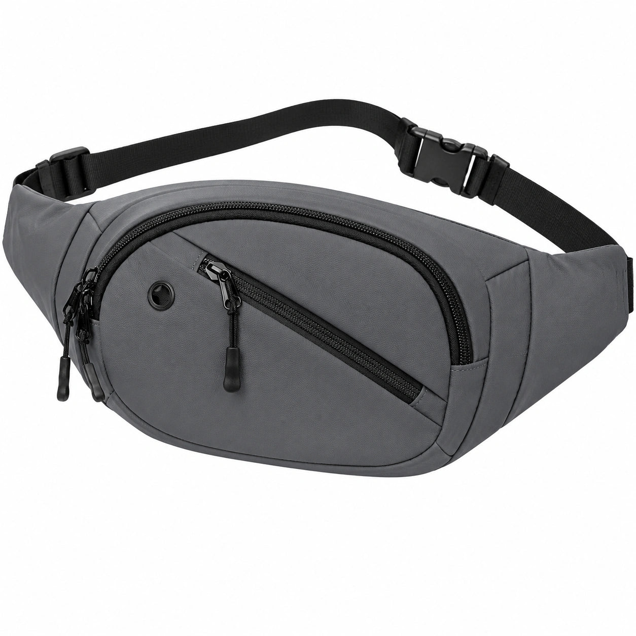 Gürteltasche 36 x 14 x 8 cm Textil Grau Schwarz verstellbar für Alltag