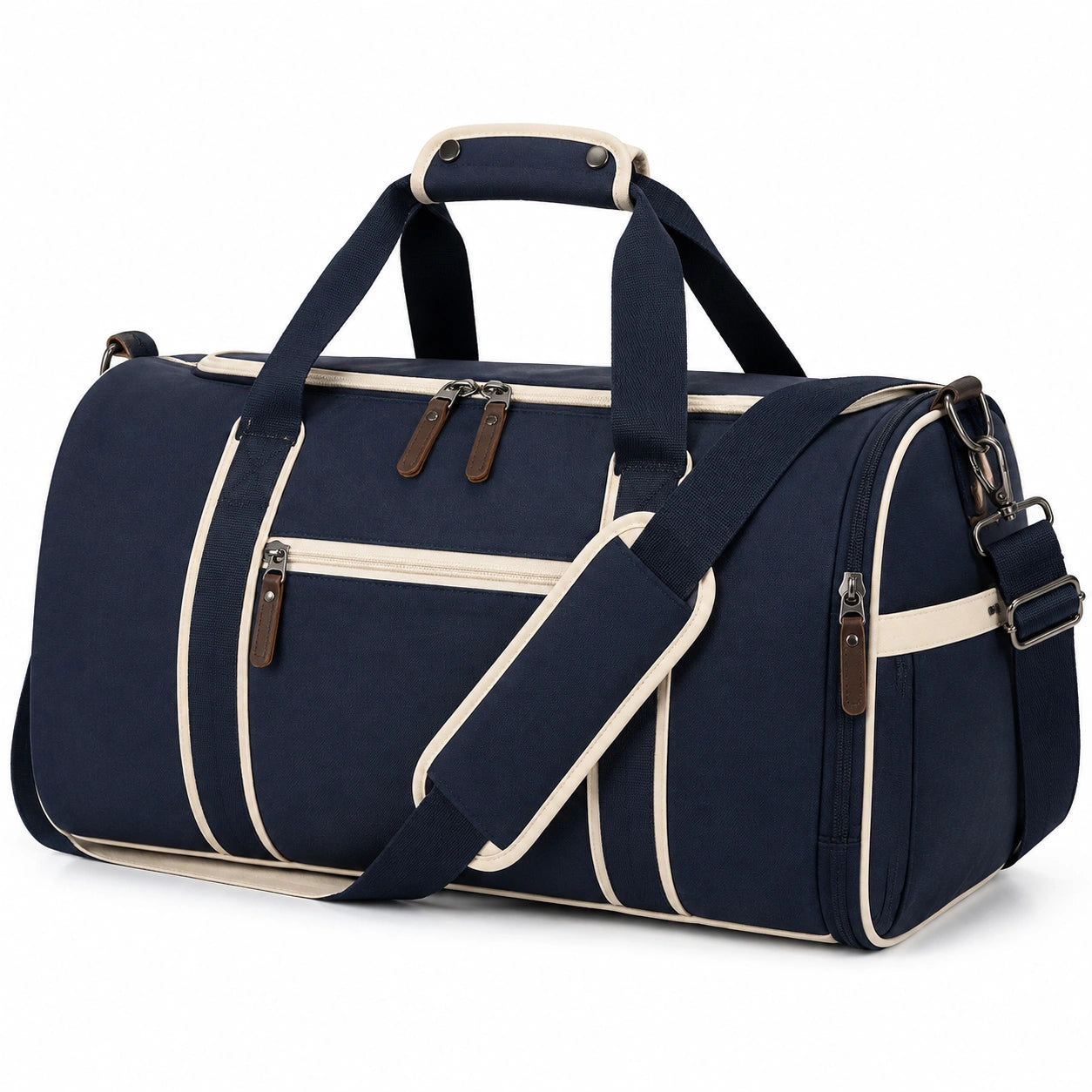 Sporttasche 50 x 25 x 28 cm Textil Navyblau Reisetasche mit Schultergurt