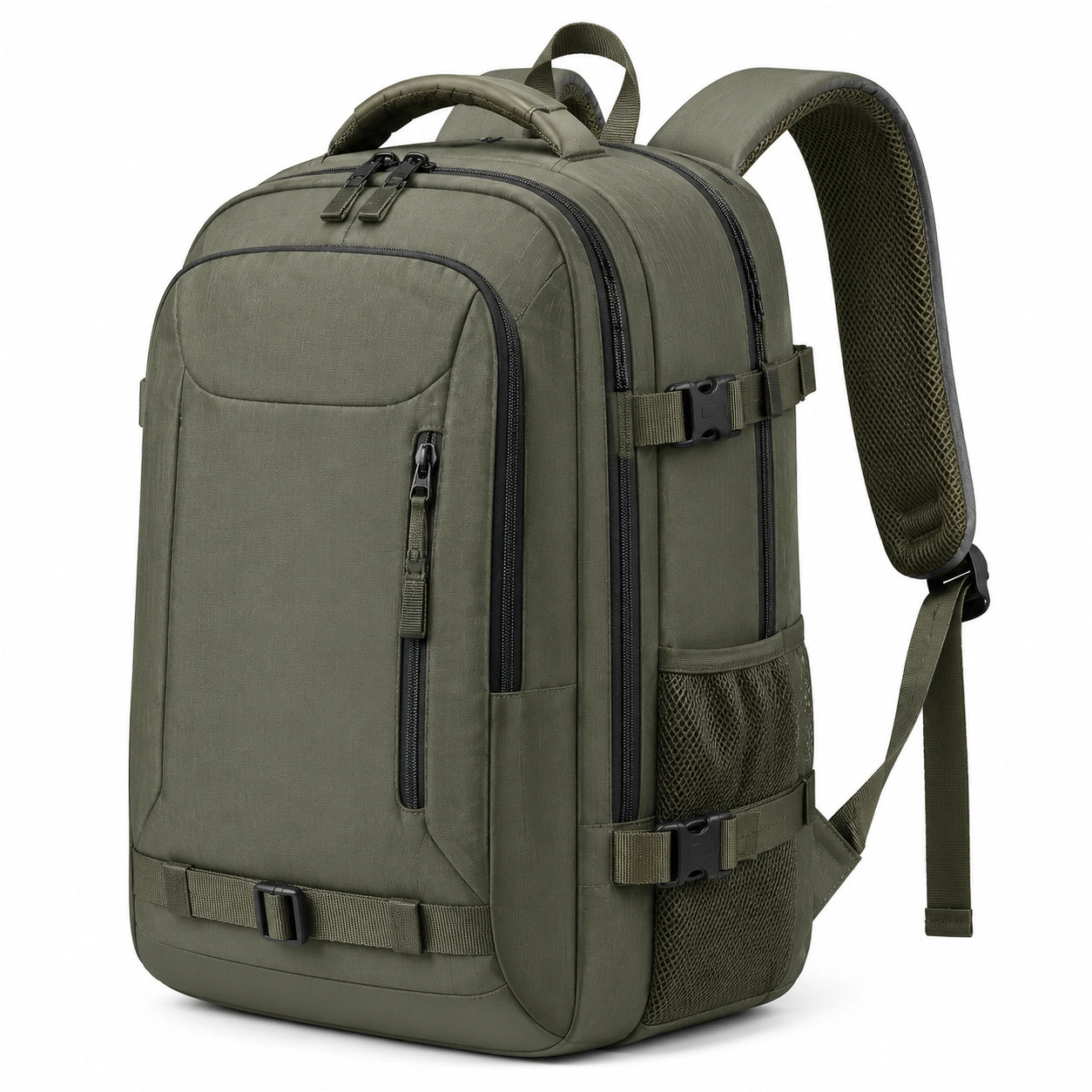 Rucksack 32 x 20 x 48 cm aus Polyester olivgrün für Reisen mit Kompressionsriemen