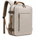 Reiserucksack 42 x 30 x 16 cm Textil Beige mit gepolsterten Trägern