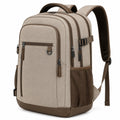 Rucksack 32 x 18 x 46 cm aus Textilgewebe in Beige Braun mit Mehrfachfächern