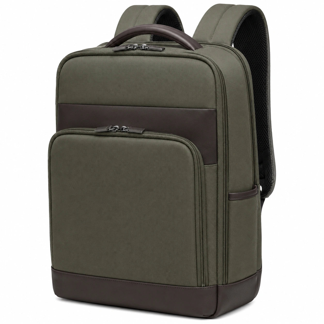 Laptop-Rucksack 45 x 32 x 15 cm aus Textil olivgrün für Alltag mit mehreren Fächern