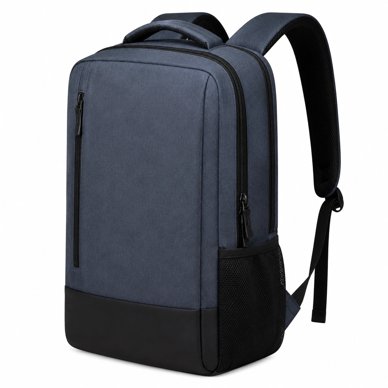 Rucksack 30 x 15 x 45 cm aus Kunstfaser in Dunkelblau für Alltag mit Reißverschlussfächern