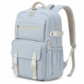 Rucksack 30 x 18 x 42 cm aus Polyester Hellblau mit Mehrfachfächern für Alltag und Schule